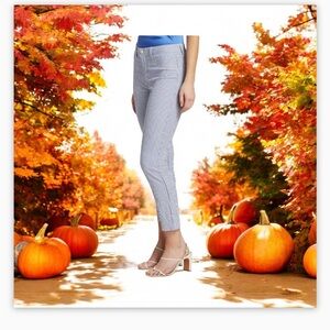 Old Navy PowerSlim HighRise Railroad Coastal Stripe Jean-work - casual -6-NWOT